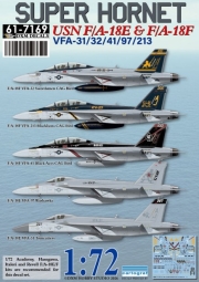 DXM61-7169 1/72 USN F/A-18E/F Super Hornet VFA-31/32/41/97/213 decal set