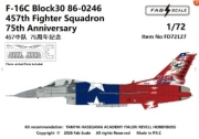 [사전 예약] FD72127 1/72 F-16C 457th FS 75th Anniversary
