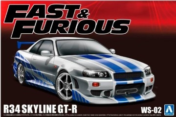 [사전 예약] AOS06795 1/24 Fast & Furious R34 SKYLINE GT-R
