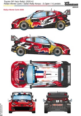 [사전 예약] 24135	1/24 Toyota GR Yaris Rally1 2026 - Sebastien Ogier / Vincent Landais - Rallye Monte-Carlo/ Safari Rally Kenya