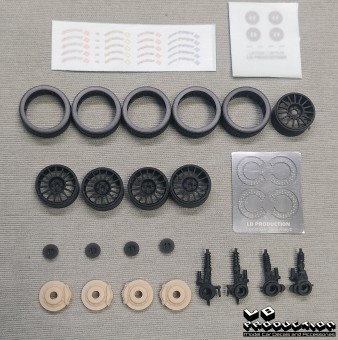 [사전 예약] LBTK22 1/24 Toyota GR Yaris Rally1 Tarmac wheels/ brake/ suspension set
