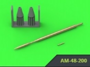 [사전 예약] AM-48-200 1/48 SEPECAT Jaguar GR.1 (early) - Pitot Tube with resin adaptor & Angle Of Attack probe (for Airfix)