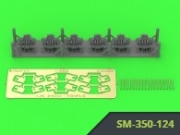 [사전 예약] SM-350-124 1/350 IJN Type 96 25mm TRIPLE mount - EARLY - with open ring sights (6pcs)