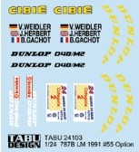 [사전 예약] TABU24103 1/24 787B #55 LM 1991 Option for Tamiya