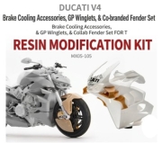 [사전 예약] MX05-105 1/12 DUCATI v4 Brake Cooling Accessories & GP Winglets & Collab Fender Set for Tamiya