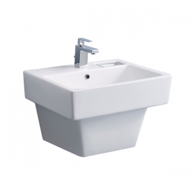 [로얄엔코] ROYAL&CO 평면붙임사각세면기(6.5L,비누받이)-1홀 RWL702