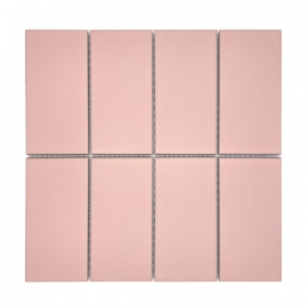 직각 모자이크 G68-PINK-M / 모자이크타일 / 288 * 280 / 무광 / 1Box 13장 1㎡