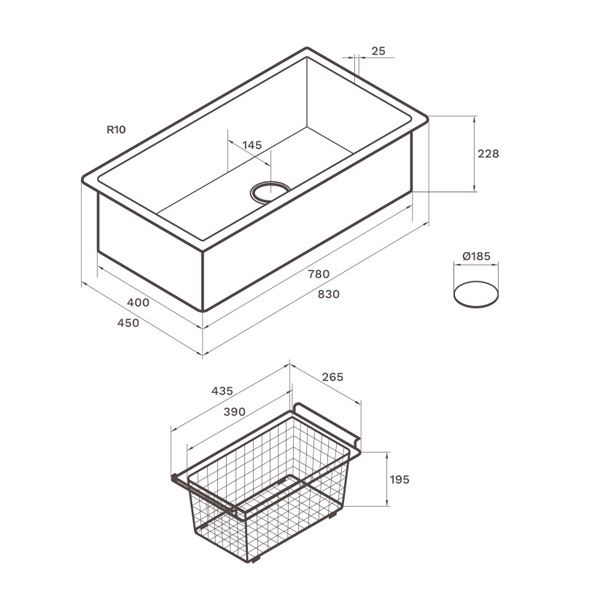 아뜰리에 사각 싱크볼