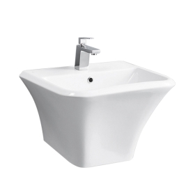 [로얄엔코] ROYAL&CO 페데스탈 일체형 사각세면기 RWL704-1