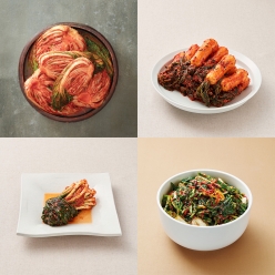 봄김치 4종 용기형 선물세트 (서울식 배추김치 + 쪽파김치 + 총각무 깍두기 + 열무 얼갈이김치)