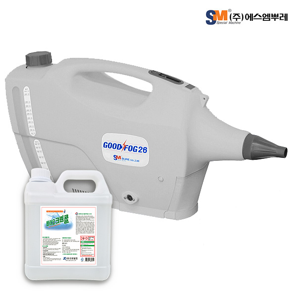 에스엠뿌레 굿포그26 무선 방역기+살균소독제 4.2L 방역 소독기