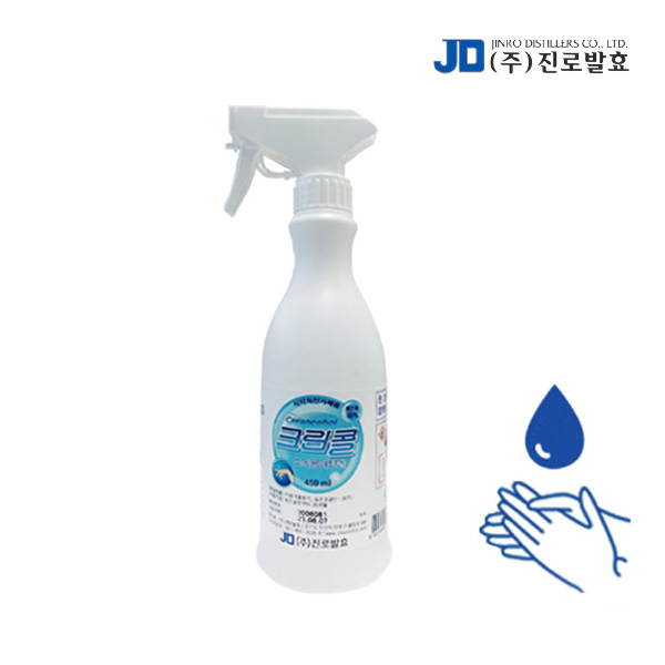 크린콜 소독용에탄올 발효알콜 83% 450ml 손소독제 발효주정