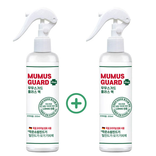독일원료 이카리딘 15% 모기기피제 진드기 퇴치제 무무스가드플러스 200mlx2개