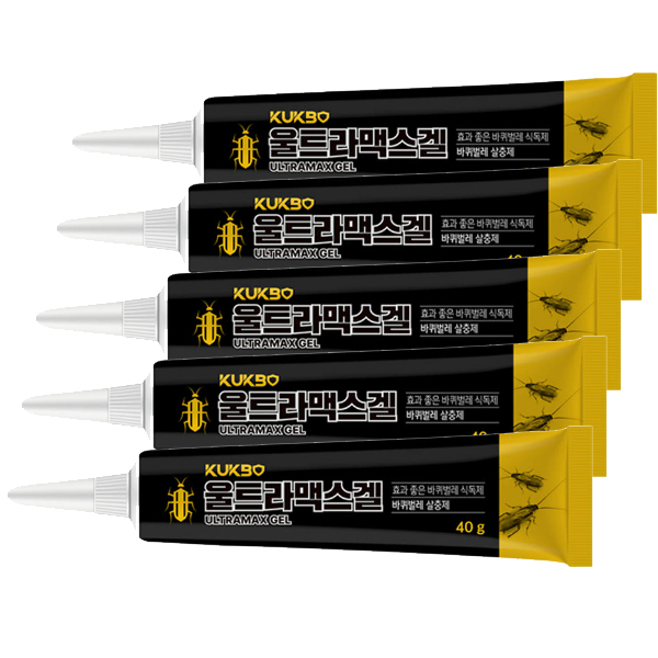 지쎈 울트라맥스겔 40g 5개 강력한 식독제 퇴치제 바퀴벌레약 바퀴약 치사율 95% 24시간이내 박멸