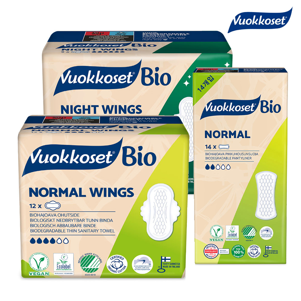 뷰코셋 7팩 특가SET 핀란드 순면 유기농 생리대