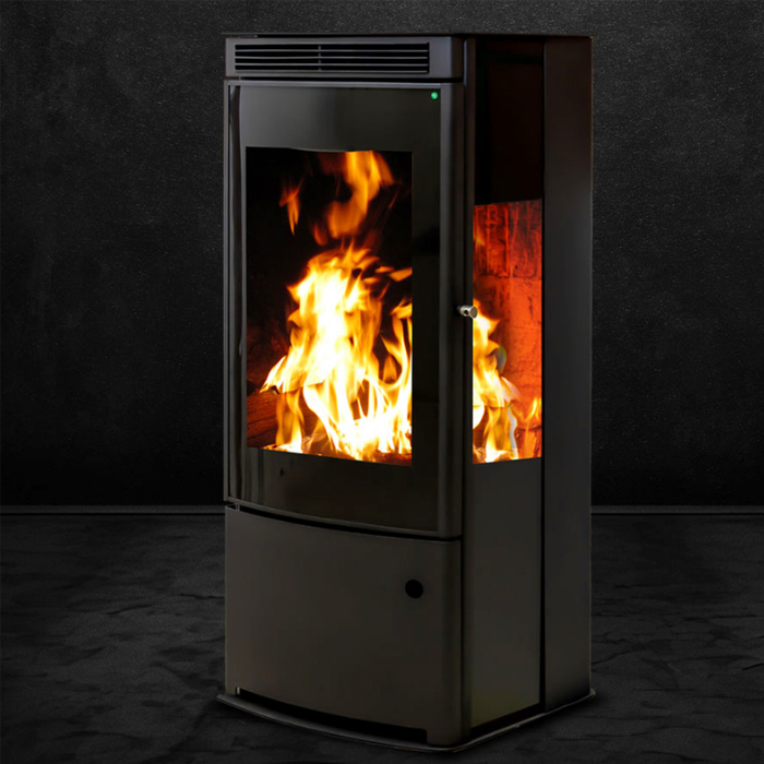 신일금속 프리미엄 벽난로 고급형 글래스 장작 전원주택 독일산 세라믹 통유리 불멍 화목난로