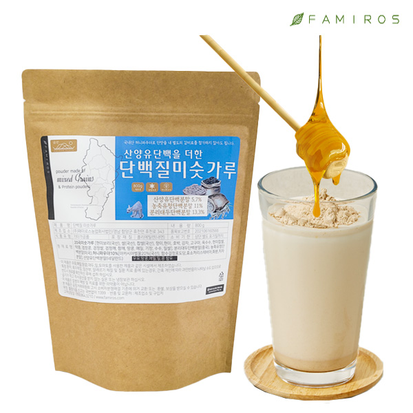 패미로스 프로틴 산양유 단백질 미숫가루 800g 20곡 국내산 허니파우더 식사대용