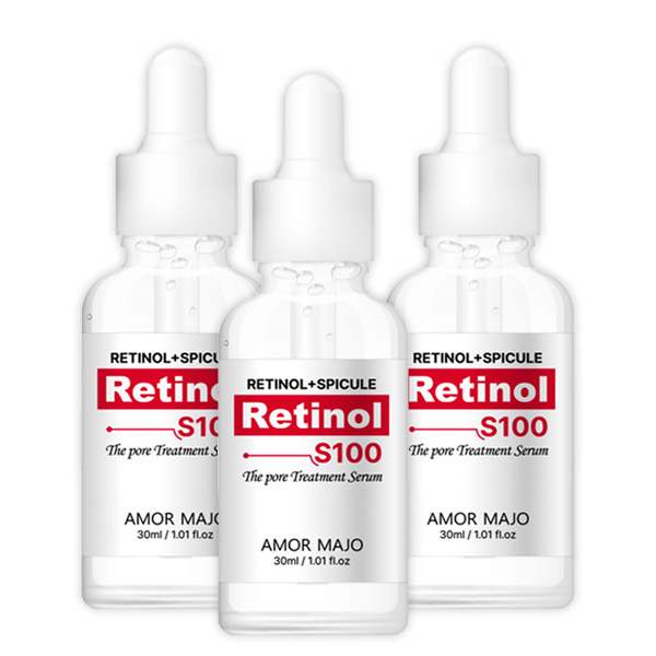 아모르마호 더 포어 트리트먼트 S100 30ml x 3개 레티놀 스피큘 세럼 앰플 에센스