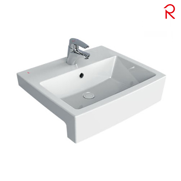 로얄앤컴퍼니 반매립형 사각 카운터형 원홀 세면기 RWL712