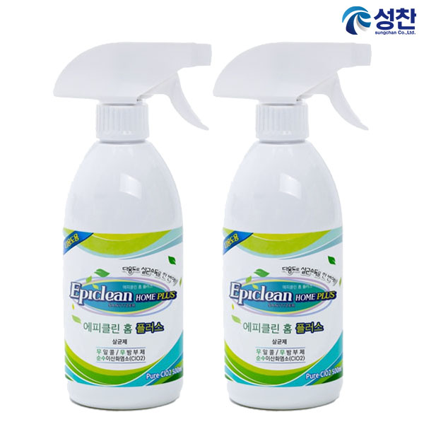 성찬 에피클린 홈플러스 500ml 2개 이산화염소수 살균소독제 스프레이 소독수