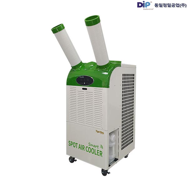 동일정밀 타이거킹 국산 실외기없는 IOT 산업용 이동식 에어컨 2구 TKA-2W6200 창고 공장 주차장 업소용