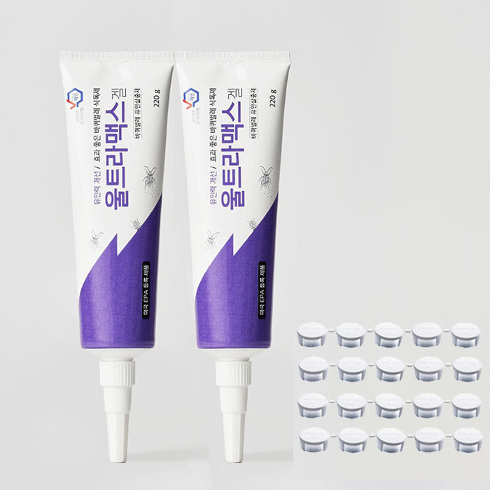 국보 울트라맥스겔 220g 2개 강력한 식독제 퇴치제 바퀴벌레약 바퀴약 먹이통 20개 쩔템