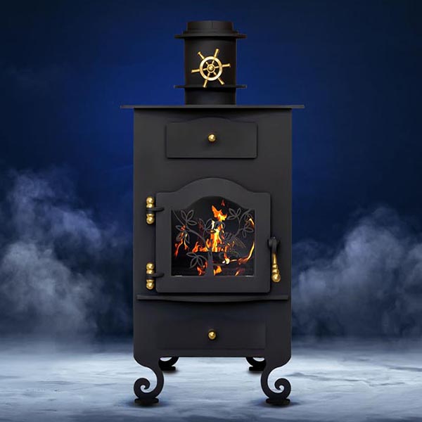 신일금속 프리미엄 사각난로 웨이브 장작 전원주택 고구마 오븐