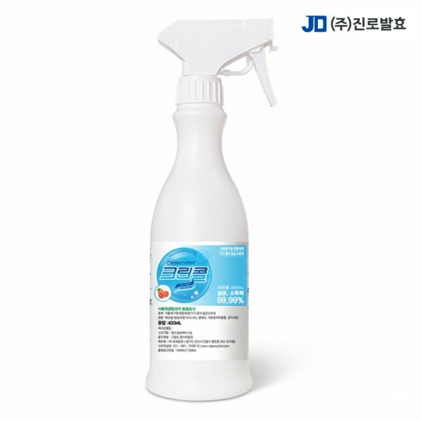 진로발효 살균소독제 크린콜 450ml 알콜 에탄올 59% 분무기