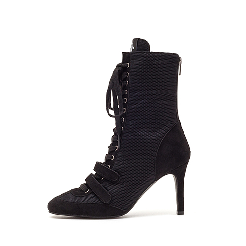 복싱 벨크로 레이스업힐(올블랙)