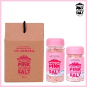 히말라야 핑크소금 명절 답례품세트 14호 300g+400g 합2개입(굵은입자) 보틀 결혼식 돌잔치 고희 팔순 조의 답례품 핑크솔트 보틀용기 장례식 조문 교회 김장