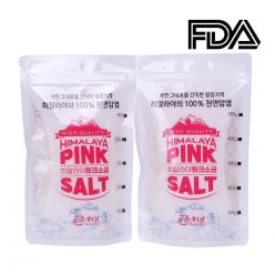 히말라야 핑크소금 크리스탈굵은소금 300g 미네랄 핑크소금 파우치 식용 암염 100% 답례품 선물세트 결혼식 장례 장례식 조의 조문 돌잔치 교회