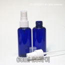 60ml 스프레이캡용기 100개이상구매(PET,20파이,청색용기) 액체용기 화장품병 믹스병 샘플병 PMB-T20BL60S