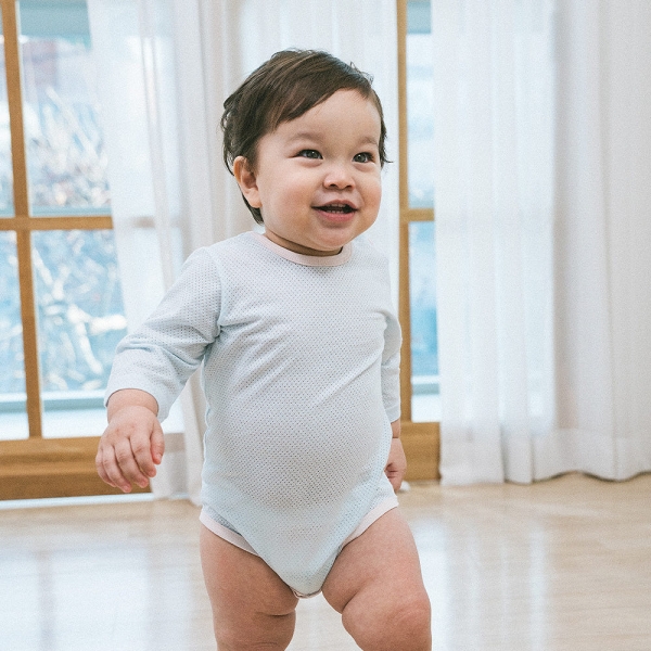 [베이비붐] 항균 메쉬 바디슈트 코튼 밤부 아기 신생아 유아 봄 여름 수트