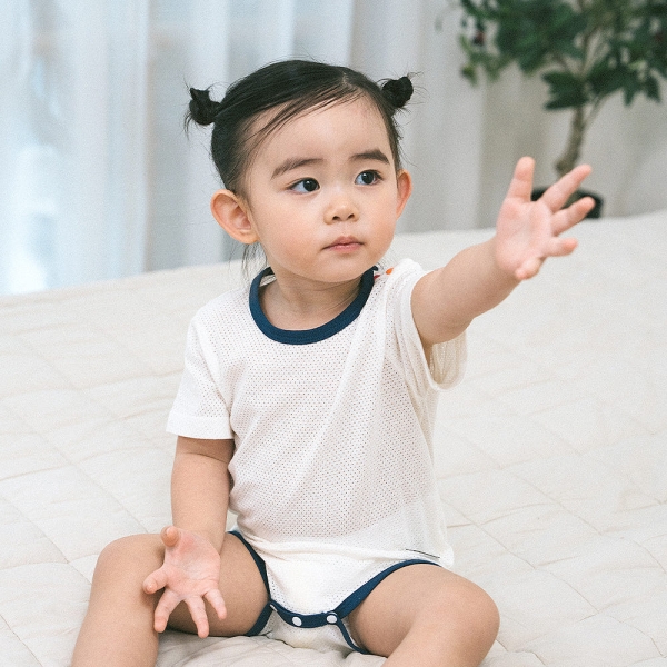 [베이비붐] 항균 메쉬 바디슈트 코튼 밤부 아기 신생아 유아 봄 여름 수트