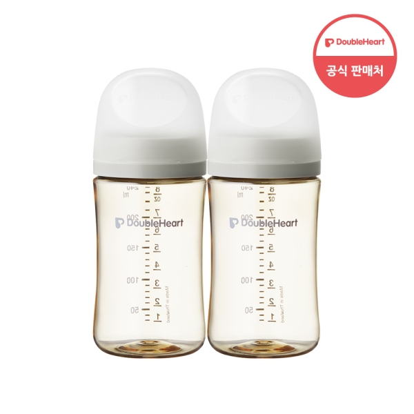 더블하트 모유실감 3세대 PPSU 오후의베이지 240ml 트윈팩