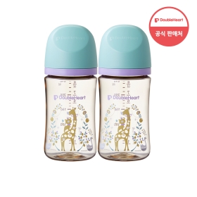 더블하트 모유실감 3세대 PPSU 블루밍가든 240ml 트윈팩