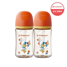 더블하트 모유실감 3세대 PPSU 서커스베어 240ml 트윈팩