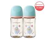 더블하트 모유실감 3세대 PPSU 하늘을날꼬양 240ml 트윈팩