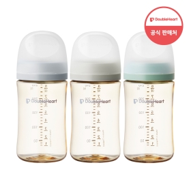 더블하트 모유실감 3세대 PPSU 모먼트 240ml 트리플팩
