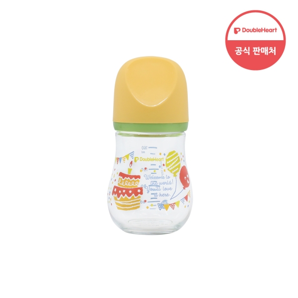 더블하트 마이프레셔스 유리젖병 파티 160ml (노꼭지)