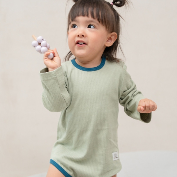 [베이비붐] 항균 바디슈트 긴팔슈트 순면 밤부 아기 신생아 유아 수트 모달 골지
