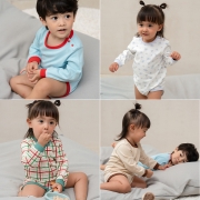 [베이비붐] 항균 바디슈트 긴팔슈트 순면 밤부 아기 신생아 유아 수트 모달 골지