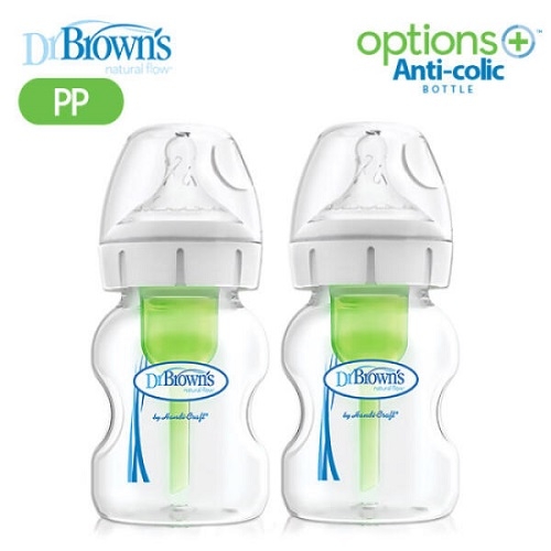 닥터브라운 와이드 옵션스+ PP젖병2P 150ml