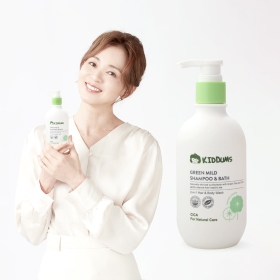 키덤스 그린 마일드 샴푸 앤 바스 300ml 야노시호의 선택 올인원 워시 아기 유아 키즈