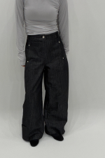 커브드 버튼 데님