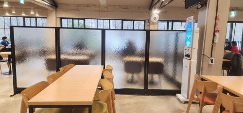 60T 강화유리파티션 사무용, 사무실파티션 (높이 1200) 아쿠아 유리