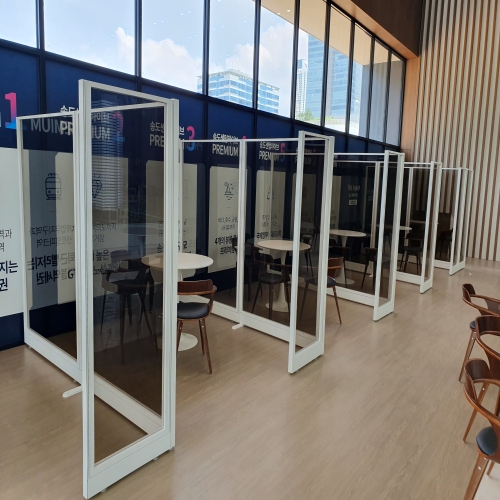 45T 강화유리파티션 사무용, 사무실파티션 (높이 1800) 브론즈유리