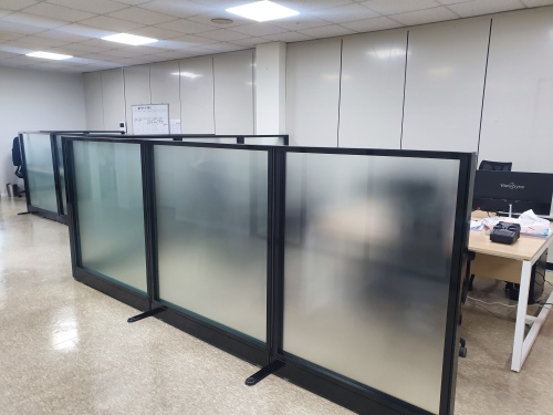 45T 강화유리파티션 사무용, 사무실파티션 (높이 1500) 미스트유리