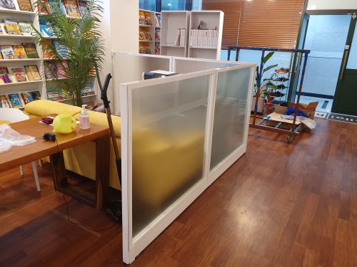 45T 강화유리파티션 사무용, 사무실파티션 (높이 1500) 미스트유리