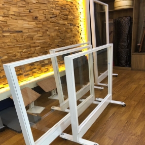 45T 강화유리파티션 사무용, 사무실파티션 (높이 1200) 투명유리